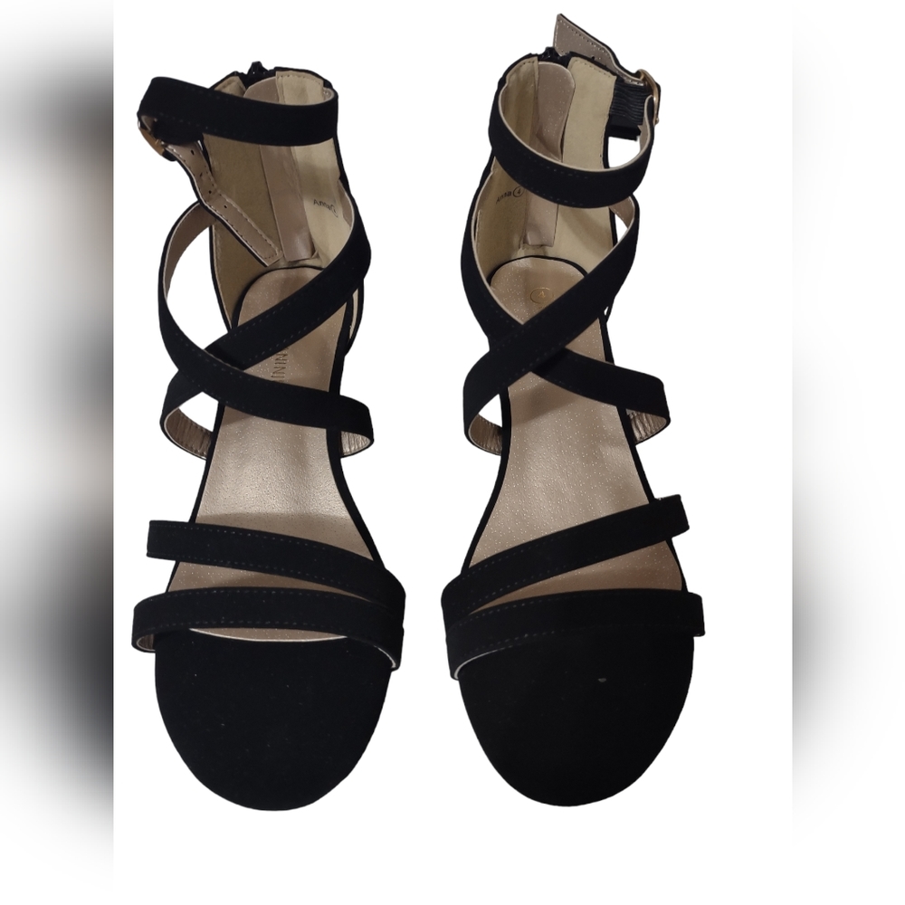 Pandaninjia Anna girls heels black size 4 in big kids